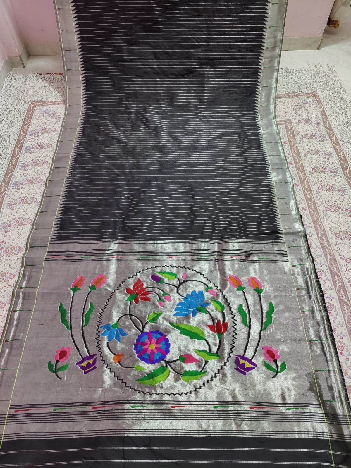 Tissue Silk Saree Green Colour