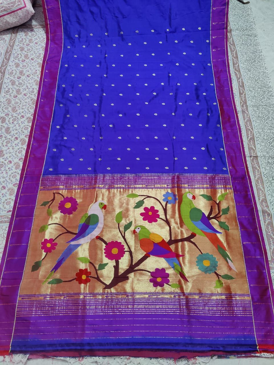 Tissue Silk Saree Blue