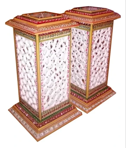 Decorative Marble Lamp, White