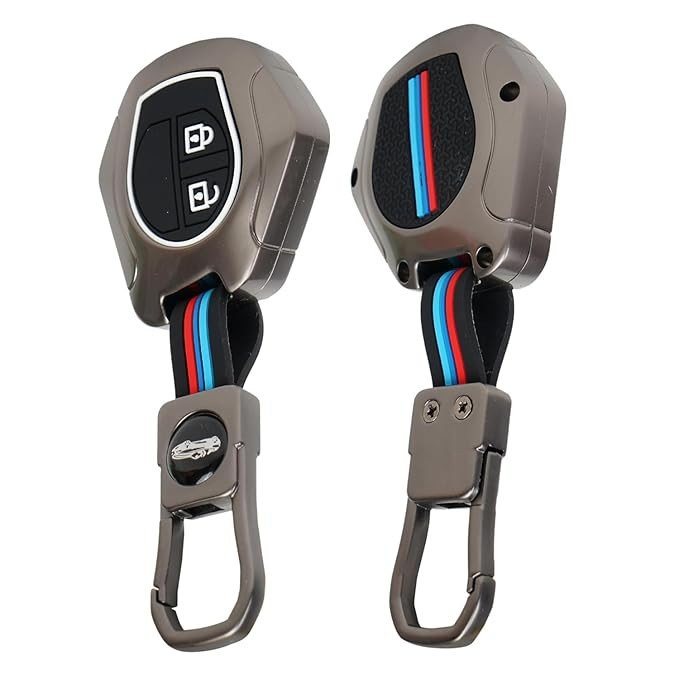 LivTee Premium Metal Key Cover Compitable for Suzuki Swift | Ertiga | Wagonr | Celerio | Swift Dzire | Alto | Fronx | Breza | S Presso | Ignis 2 Button Remote Key (Suzuki)