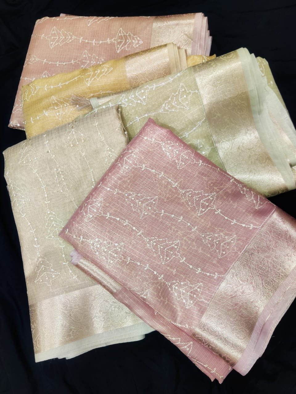 Saree Kota zari check with double zari weaving border