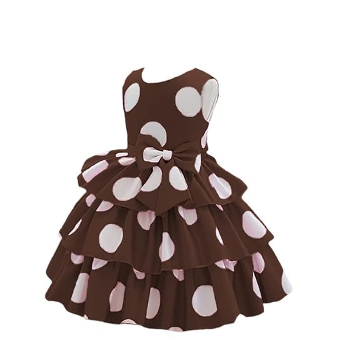 Baby Girl Pink Polka Dot Satin A-Line Frock – Niren Enterprise