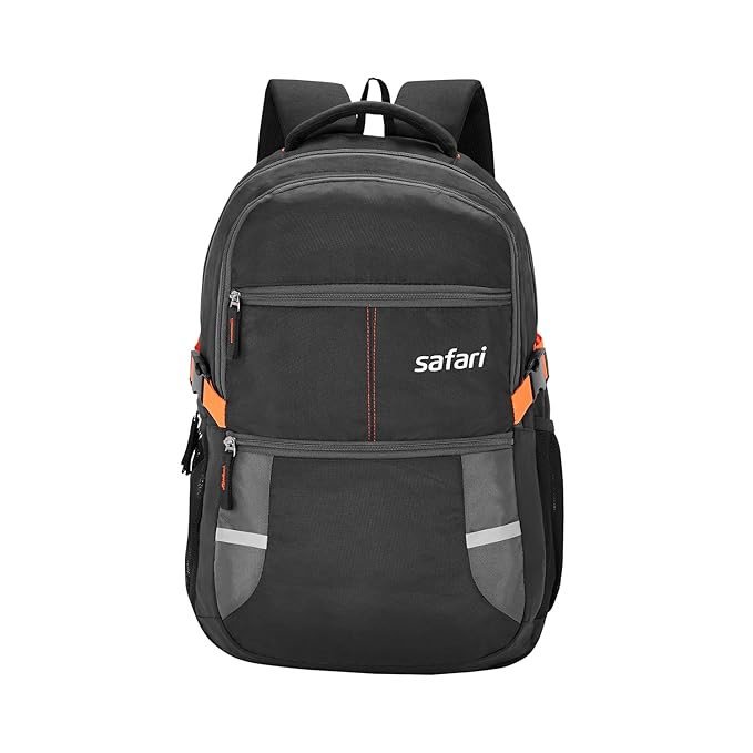Safari Omega Pro 35L Laptop Backpack with Raincover, 3 compartments, bottle holder, organizer, school bag for boys and girls, college bag for women and men, office bag, travel bag