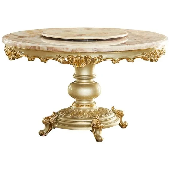 FANCY GOLDEN MARBLE TOP TABLE