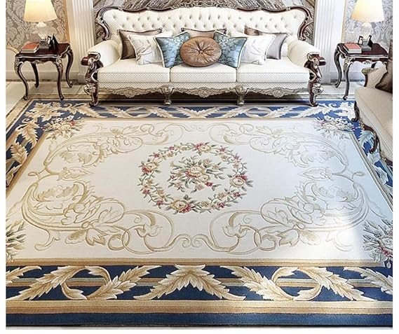 AKIRA CARPETS Export Quality Handmade Tuffted Pure Woollen Carpet for Living Room Bedroom Size 6 x 9 feet (180X270 Cm) Color-Multi