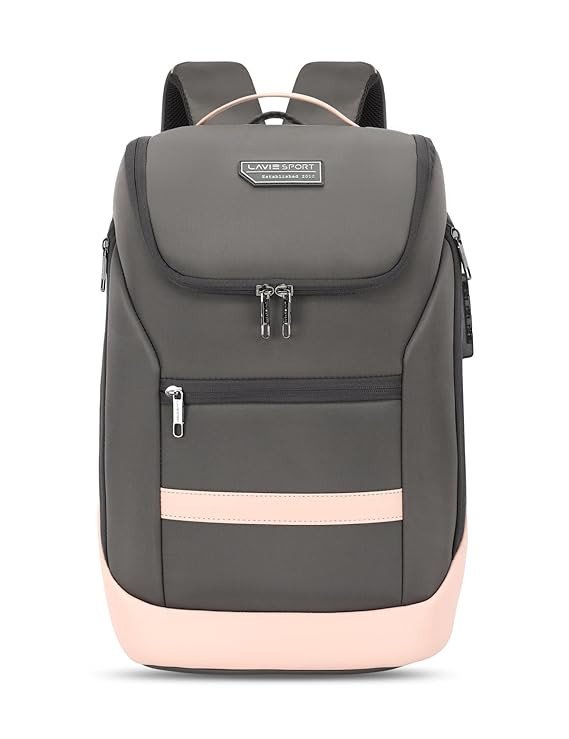 Lavie Sport 45cm Emperor Anti-Theft Premium 24 Litres Backpack with Laptop Sleeve | Business Bag for Men & Women | Durable Office Bag | Upto 15 Inch Notebook/MacBook