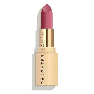 DAUGHTER EARTH Gypsy Rose Natural Lipstick|Vegan Plant Based Highly Pigmented Lip Color|Long Lasting Creamy Velvet Phytonutrient Lip Stick With Vitamin E&Bakuchiol|Natural With UV Protection|4g